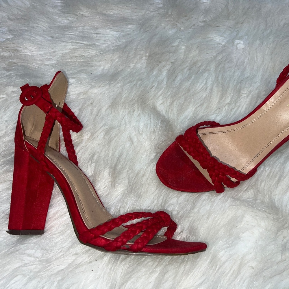 Red Velvet Heels Size 10 Women’s Heels
